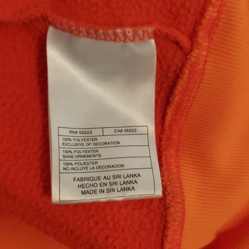 Y2k NIKE Full-zip Fleece Hoodie Jacket Women's Medium Orange
